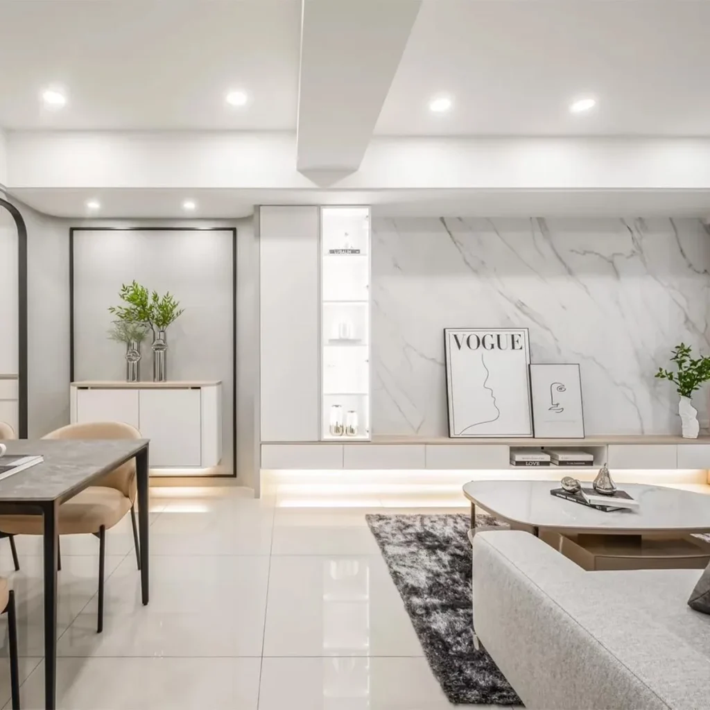 石晶薄板應用客廳主牆面 